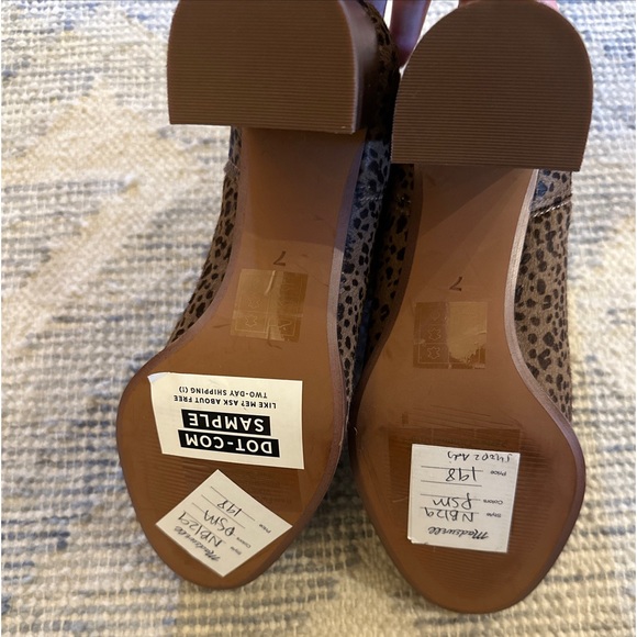 Madewell Laura Leopard Print Heeled Chelsea Boot in Spotted Calf Hair NB129 - Picture 5 of 7